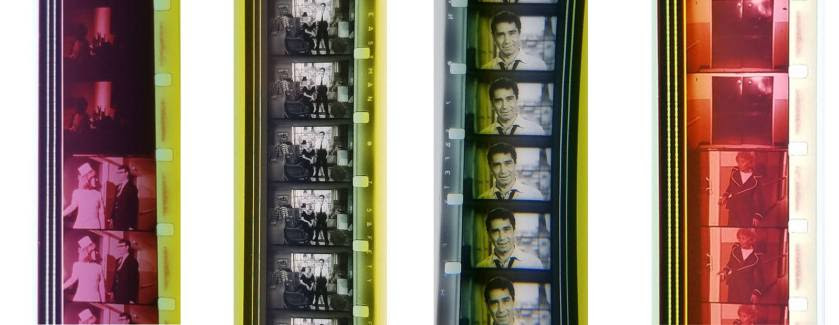 Four 16mm film strips.