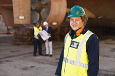 construction worker standing outside