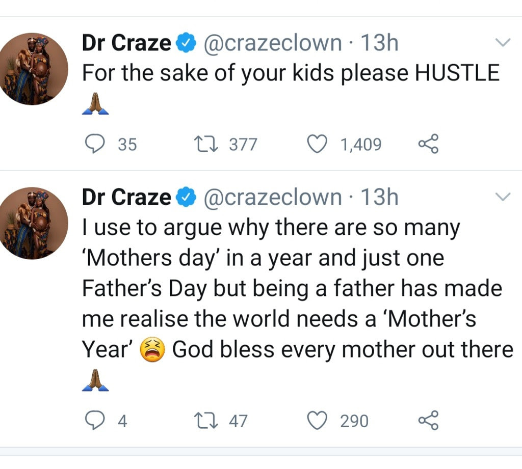 Craze Clown says being a father has helped him understand why there are multiple Mother