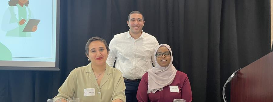 Parnian Mehinard (left), Ala' Yousef (middle) and Fodumo Isse (right)
