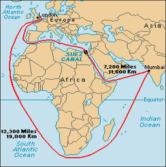 The Routes around Africa