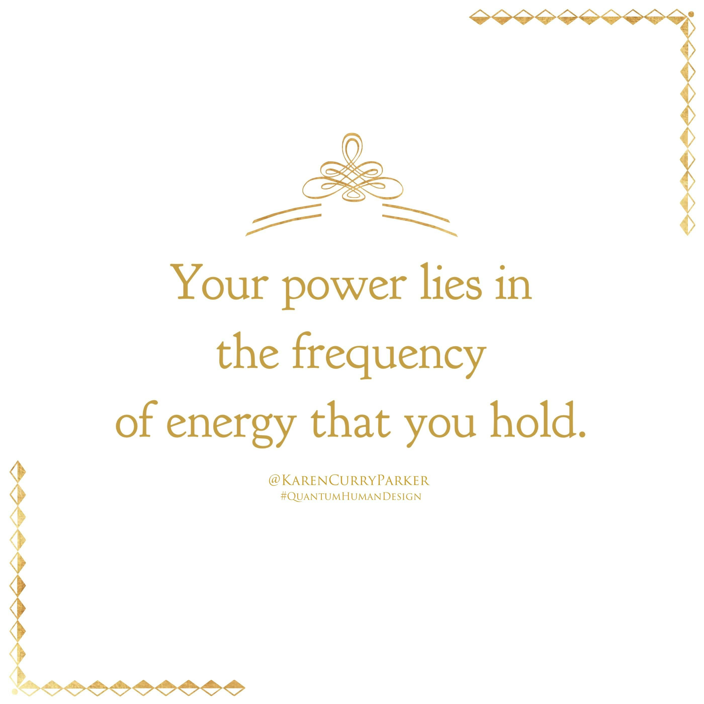 une image sur l'énergie et l'histoire Votre pouvoir réside dans la fréquence de l'énergie que vous détenez