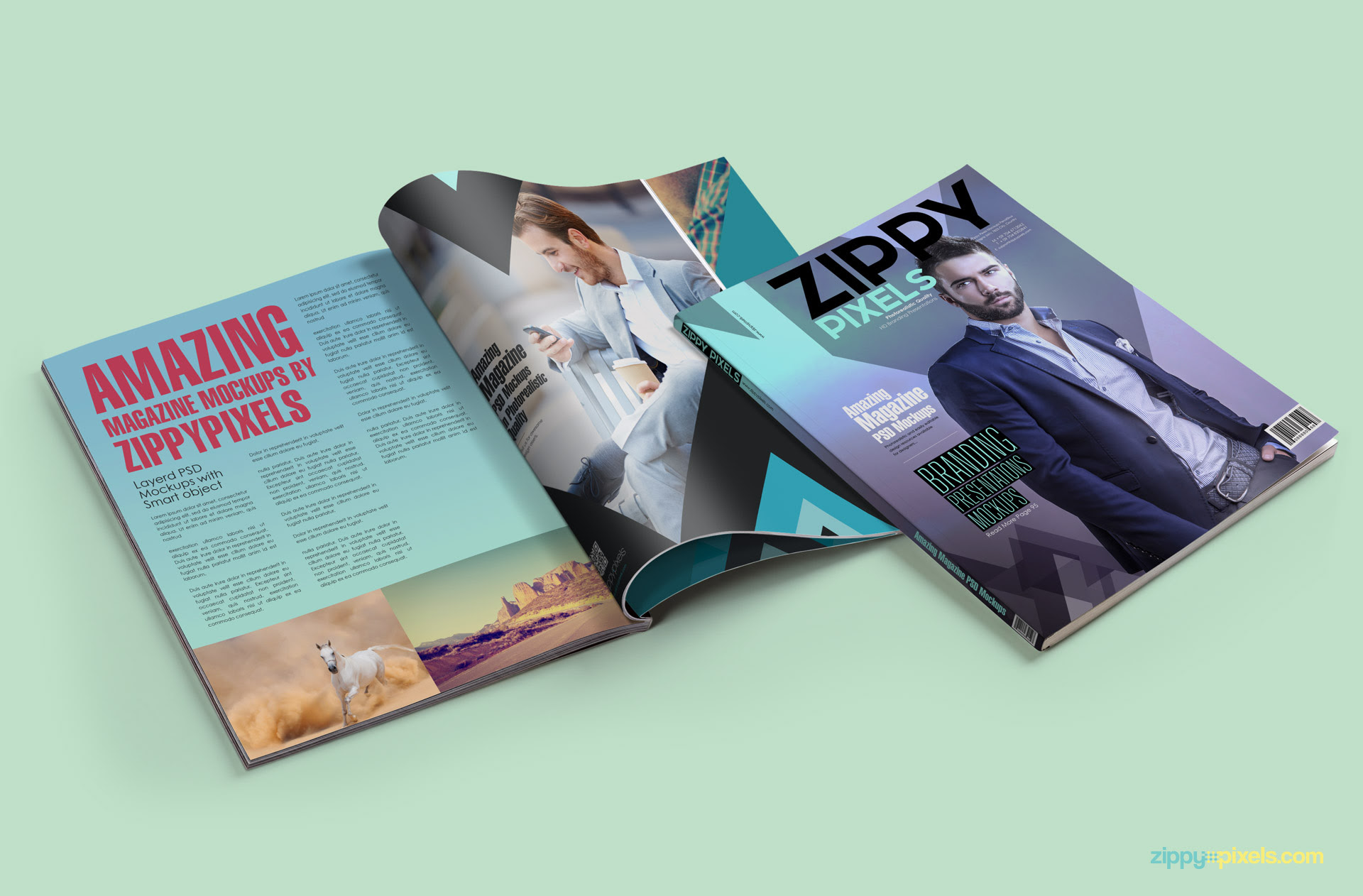 Magazine Ad Mockup Free PSD Download ZippyPixels