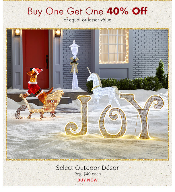 BOGO 40% off Select Outdoor Decor