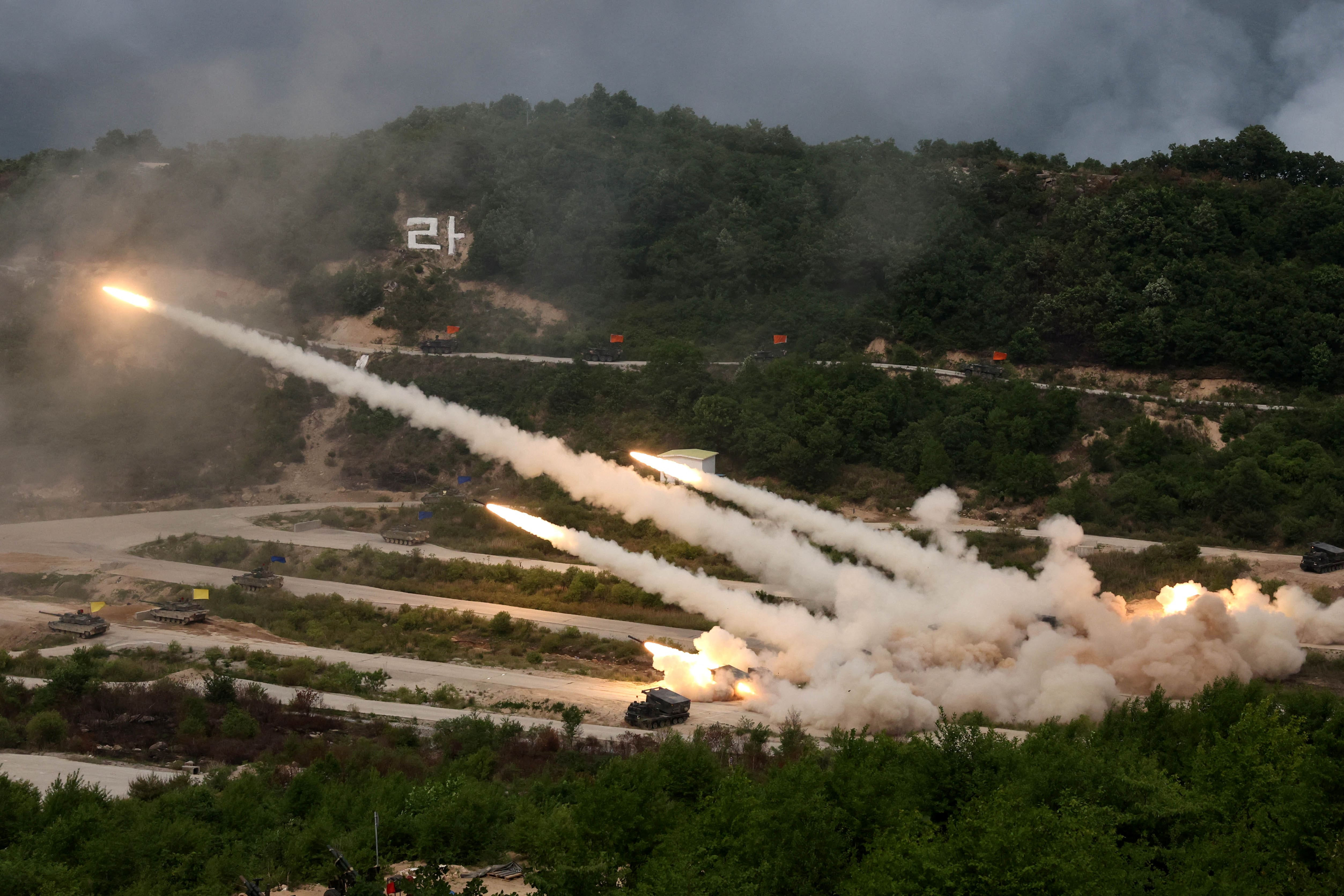 South Korea, US hold the largest live-fire drills to respond to 'full-scale' attacks.