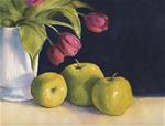 Green Apples & Tulips--studio sale - Posted on Saturday, January 10, 2015 by Vikki Bouffard