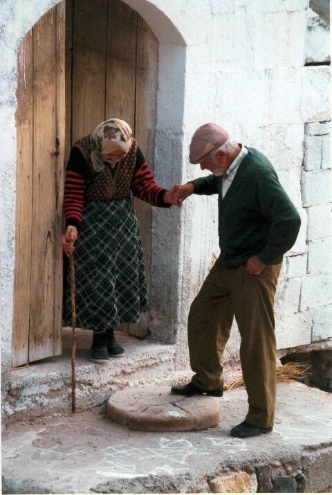 old people in love is something we see frequently now. But that those old people fell in love when it wasn't okay to just leave each other when things got hard. If it's broken they fix it. I fear that in 50 years we won't see old people in love like this who have been together forever.: 