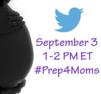 September 3, 1-2 PM ET. #Prep4Moms.
