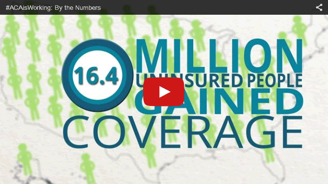 YouTube Embedded Video: #ACAisWorking: By the Numbers YouTube Embedded Video: #ACAisWorking: By the Numbers
