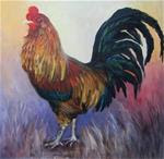 Fanciful Rooster #oils on canvas #Barbara Haviland #painting - Posted on Wednesday, February 4, 2015 by Barbara Haviland