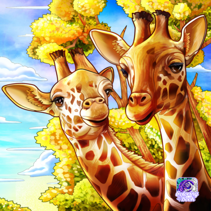 Giraffe-x-2-Coloring-Book