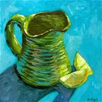 Stripey Jar - Original Still Life in Oils - Posted on Sunday, December 28, 2014 by Nithya Swaminathan