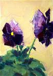 New Year's Pansies,still life, oil on canvas,7x5,price$150 - Posted on Saturday, January 3, 2015 by Joy Olney