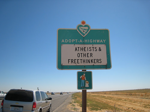 Adopt-a-Highway Sign demonstrates miracle of Stigmata