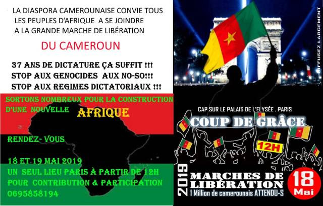 affiche grande marche cameroun