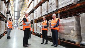 Health Minister Greg Hunt touring one of the National Medical Stockpile warehouses in January.