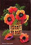 Poppies in Copper Vase - Posted on Monday, November 10, 2014 by Patricia Ann Rizzo