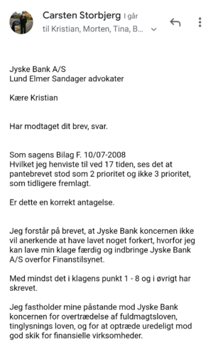 HUSK DE SOM HAR DÆKKET OVER JYSKE BANKS FORTSATTE SVINDEL MOD STORBJERG ERHVERV I ER SKYLDIGE I VI STADIG UDSÆTTES FOR BEDRAGERI DA I NÆGTEDE AT STANDSE EN ÅBENLYS FORBRYDELSE TAK FOR DET HÅBER I SOVER GODT OM NATTEN / At politiet ignorer politilovens Kap. 2. Paragraf 2. Stk. 3. Syntes åbenlyst være for at dække over Danmarks anden største bank jyske bank, ikke må efterforskes for bedrageri ER DETTE FÆLLES FOR ALLE BANKER ? Men nu nærmer vi os retslokalet og kan der få retten til at sætte jysk bank på plads, nu ledelsen ikke selv magter den opgave / Husk vi retter gerne fejl hvis noget er forkert Anders Dam ved godt at nummeret er 22227713 Så er bande lederen Anders Dam eller andre uenige med noget Så bare kom Anders nummeret er 0045 22227713 / / Jyske Bank Boxen præsentere duellen mellem jyske bank og deres bedraget kunde, hvis jyske bank tør mødes i Boxen Jyske Bank BOXEN navnet på Danmarks nye nationale arena i Herning. MCH Messecenter Herning Jyske Bank har indgået en navnesponsor aftale for multiarenaen,