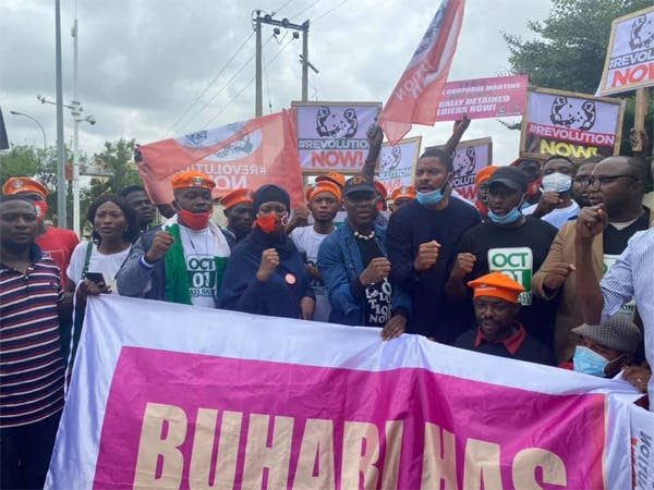 Over 30 arrested as #RevolutionNow protesters storm Lagos streets on Independence day to demand end to bad governance 