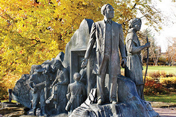 Underground Railroad monument in Battle Creek