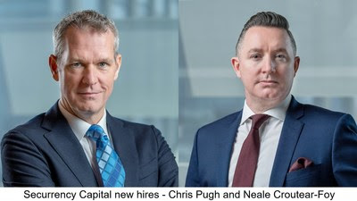 Securrency Capital new hires - Chris Pugh and Neal Coutear-foy