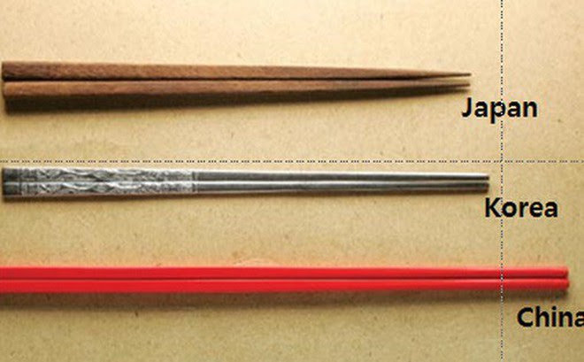 Cùng là đũa, nhưng sao đũa của người Nhật, người Hàn, người Trung Quốc lại khác nhau đến thế?