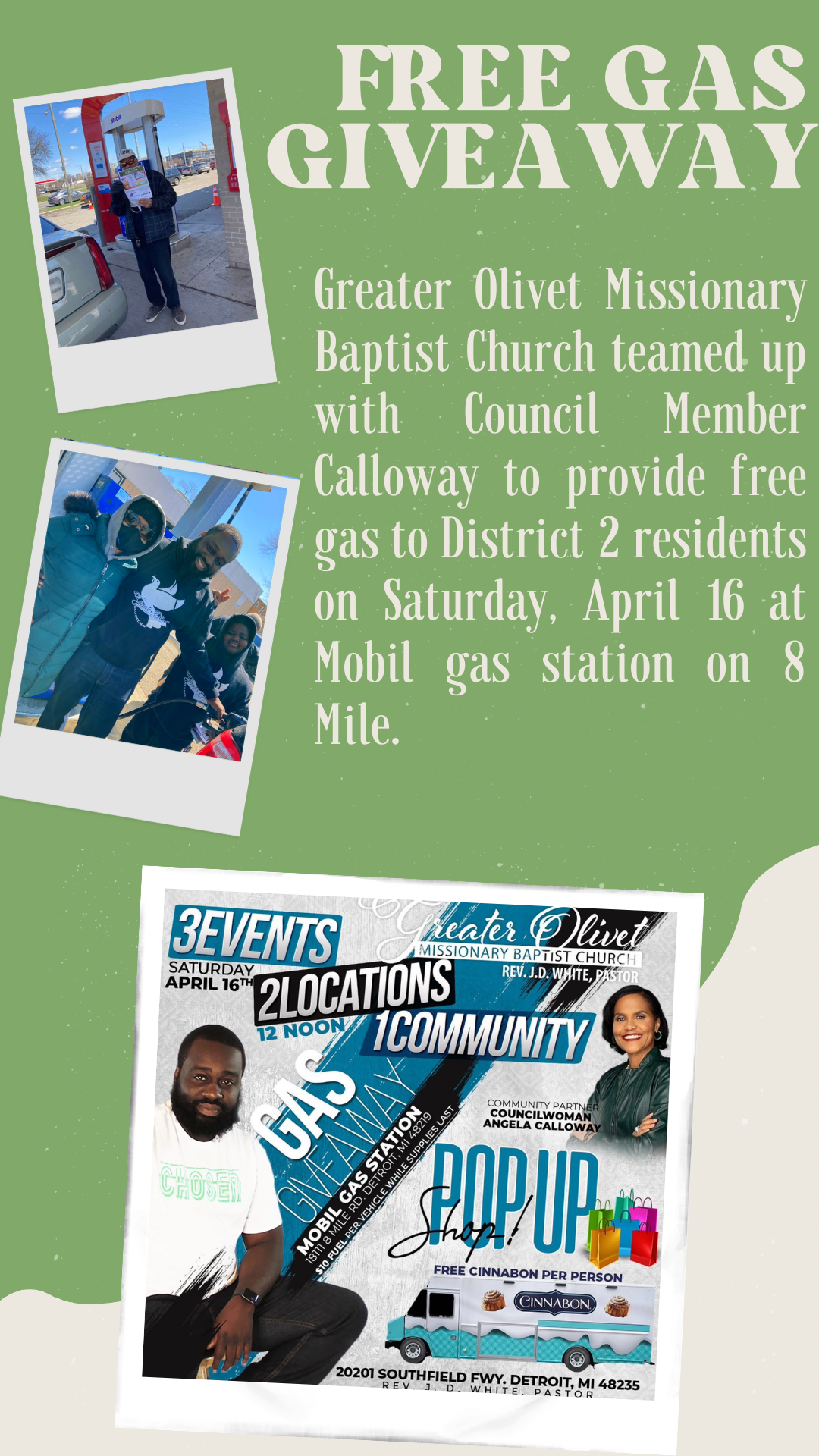 Gas Giveaway w/ Greater Olivet MBC