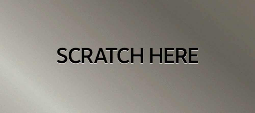 Scratch Here - animation revealing an ornament.