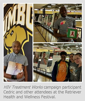 HIV Treatment Works campaign participant Cedric and other attendees at the Retriever Health and Wellness Festival.
