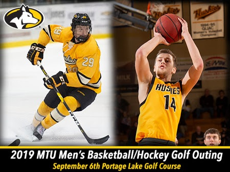 Men's Basketball and Hockey Golf Outing Graphic