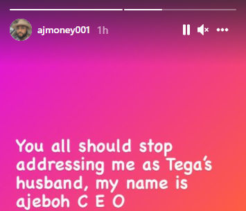 Stop addressing me as Tega