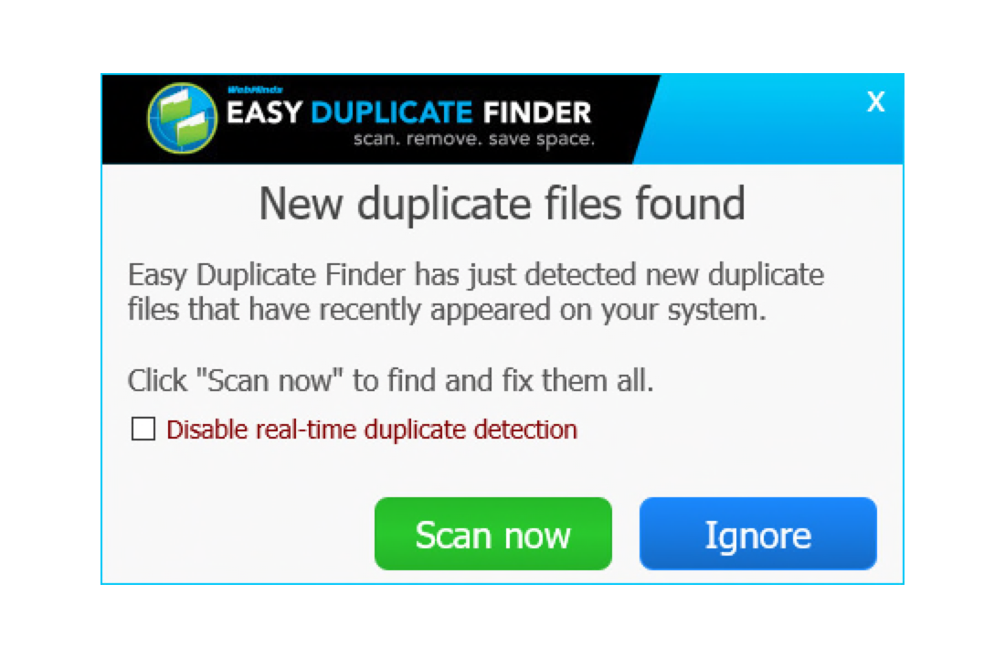 New Duplicate Files Found