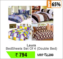 Laura Bed Sheets Set Of 4 (Double Bed)