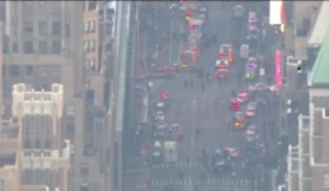NY Port Authority possible pipe bomb, man in custody, multiple ambulances requested