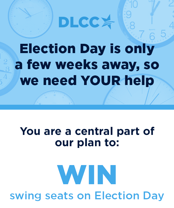 Election Day is only a few weeks away, so we need YOUR help