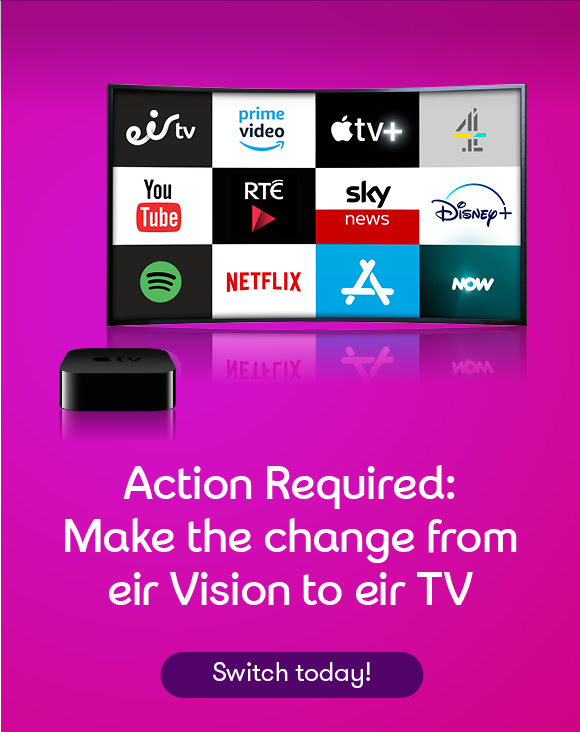 eir Vision is becoming eir TV with Apple TV