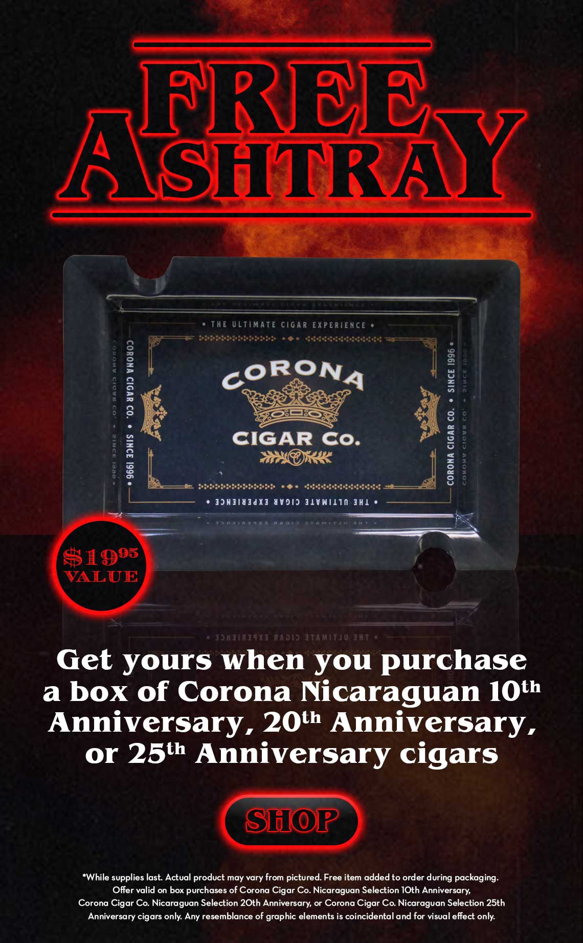 Free Corona Cigar Ashtray