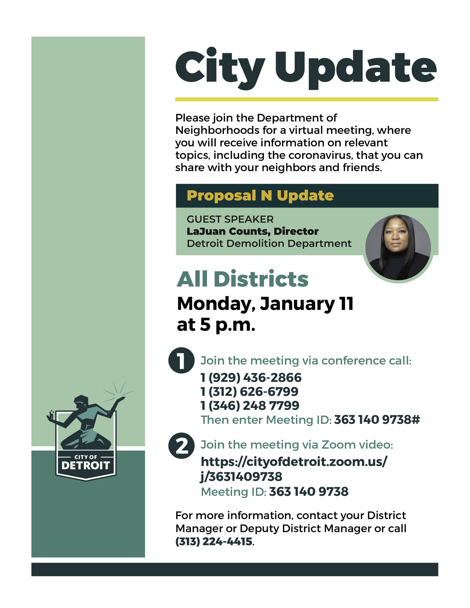 Department of Neighborhoods All Districts Meeting - Jan. 11, 2021