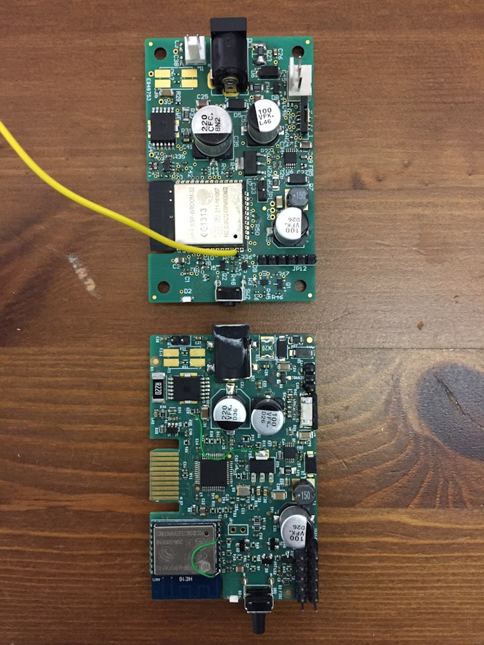 Top new PCB Bottom old PCB