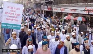 Bangladesh: Muslims protesting India’s ‘hijab ban’ scream ‘Allahu akbar’ and threaten Hindu women