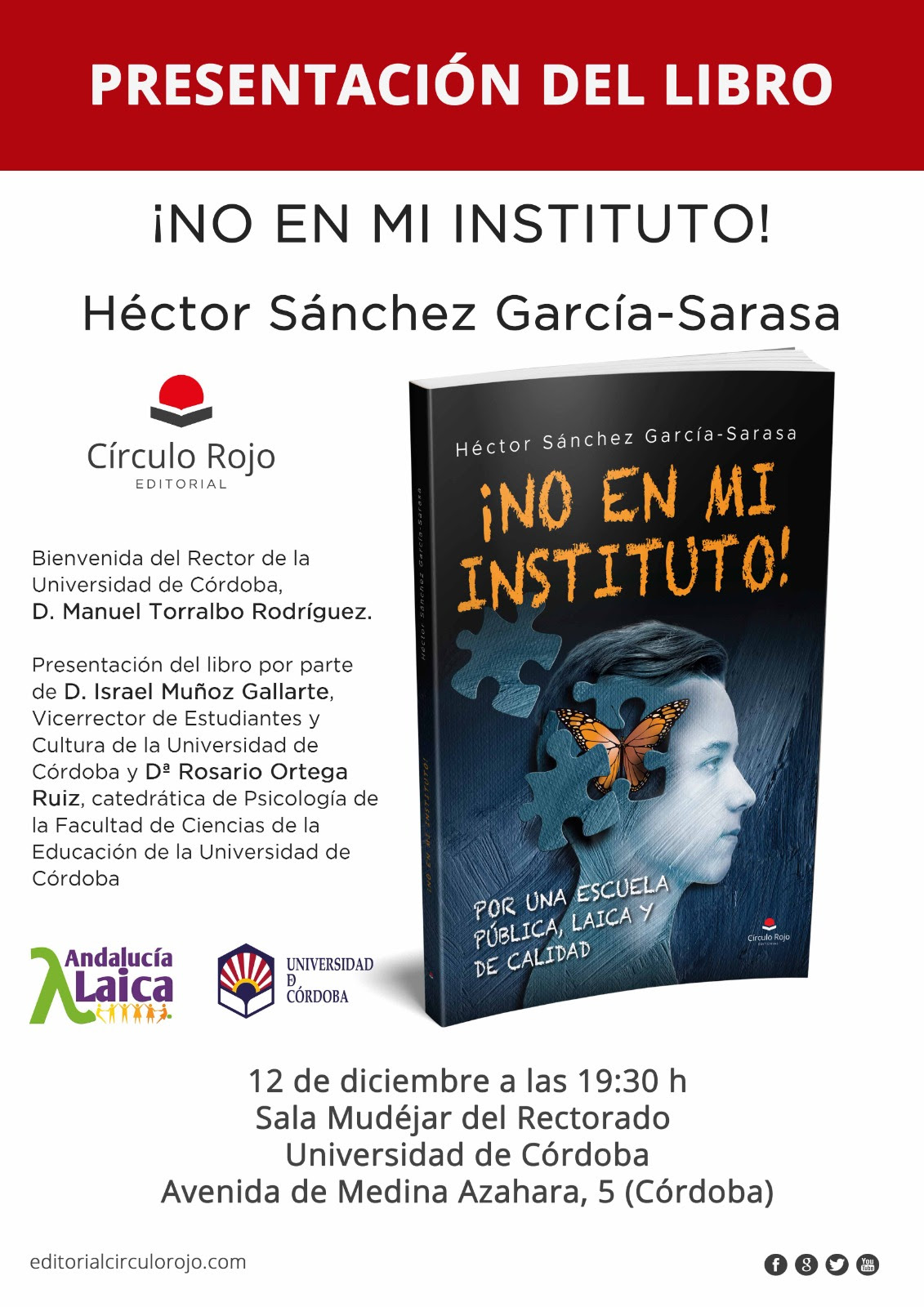 Presentación de ＂¡NO EN MI INSTITUTO!＂ por Héctor Sánchez