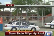 South Florida teen stabbed in high school gym.