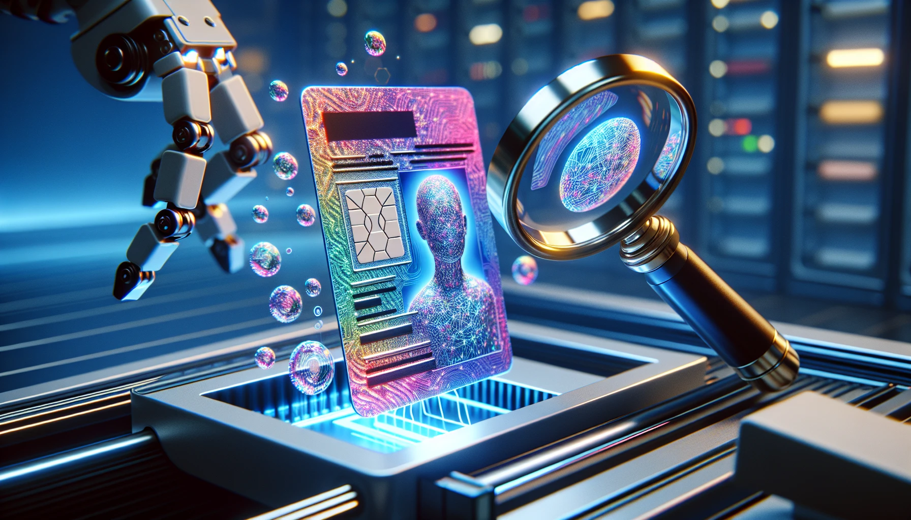 Holographic security features on a fake ID
