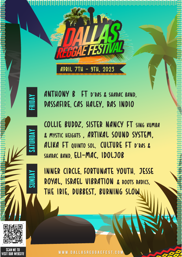 Dallas Reggae Festival 2023 at Addison Circle Park – 04/07/2023 – 04/09