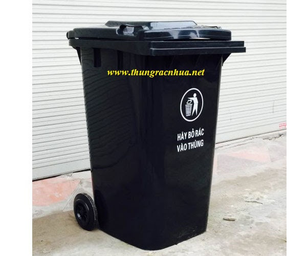 Thùng rác 120 lít, Thùng rác công cộng nhựa HDPE 120L đẹp! Thung-rac-cong-nghiep-240-lit-mau-den
