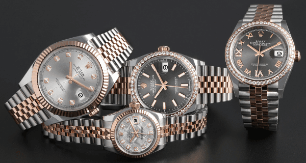 Rolex Datejust Steel Everose Diamond Watches