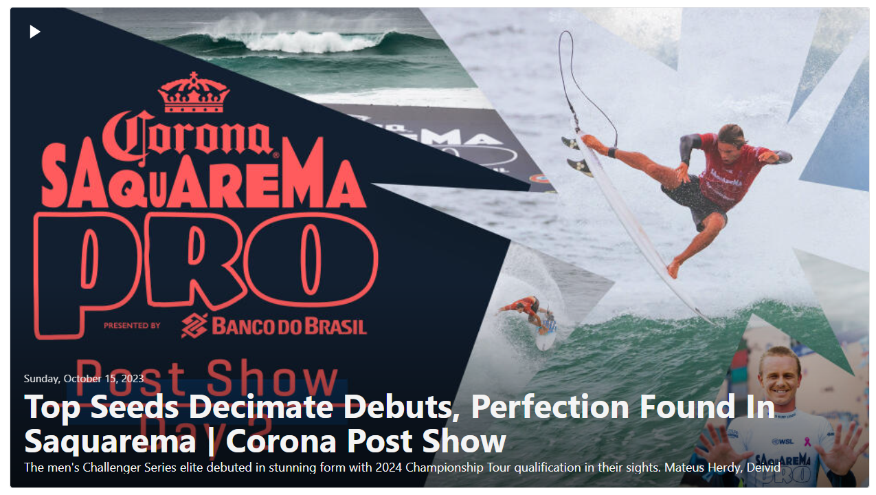 Erin Brooks and Samuel Pupo Win the Corona Saquarema Pro Presented