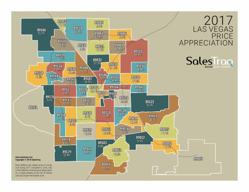 Las Vegas Home Appreciation Map By Zip Code Released
