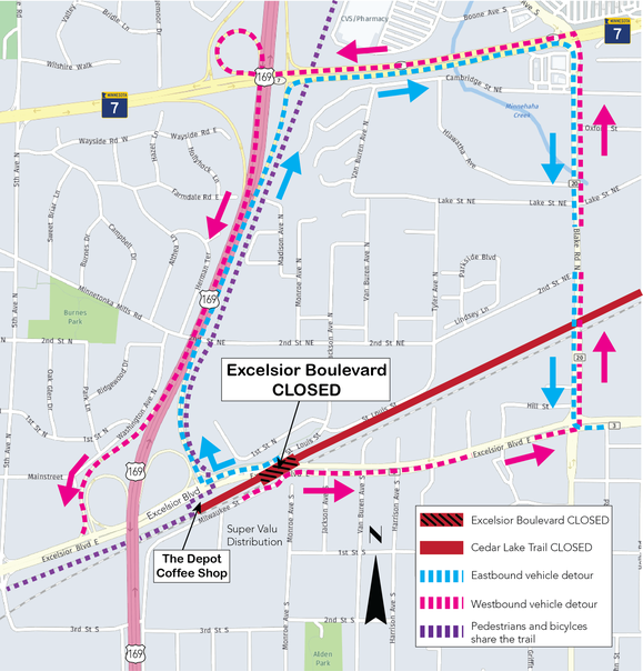 Upcoming Excelsior Boulevard Detour