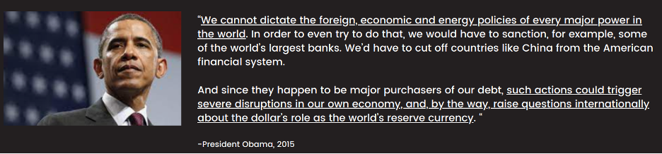 President Obama 2015 speech quote - Finance